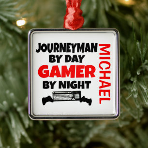 Journeyman Kärlek spelar videospel Julgransprydnad Metall