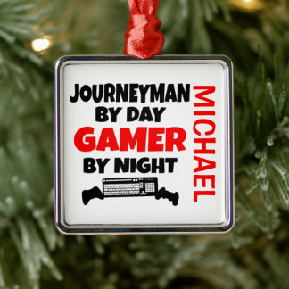 Journeyman Kärlek spelar videospel Julgransprydnad Metall