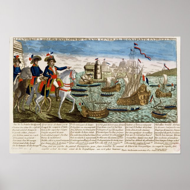 Journeys and Exploits of General Bonaparte 1798 Poster (Framsidan)