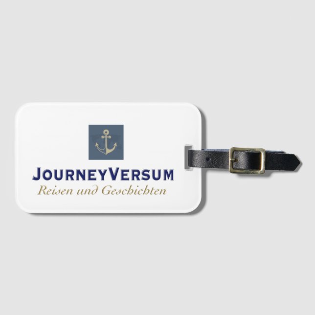 JourneyVersum Logo - Gepäckanhänger Bagagebricka (Framsida horisontal)