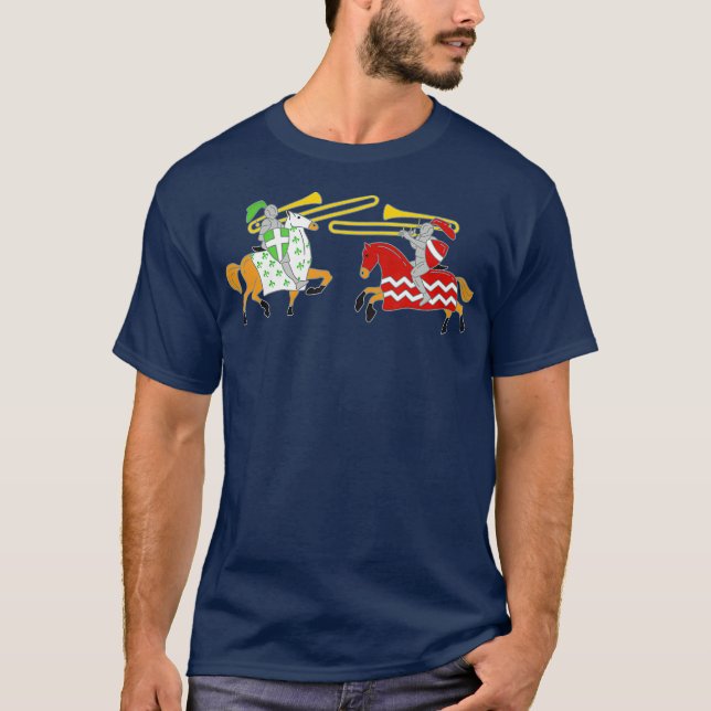 Jousting Funny Trombone for Trombonists (2) T Shirt (Framsida)