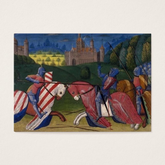 Jousting knights visitkort (Framsidan)
