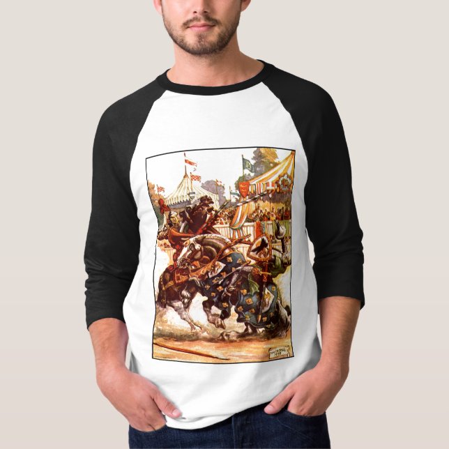 Jousting riddareT-tröja Tee Shirt (Framsida)
