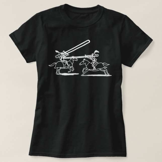 Jousting Trombone för trombonister T Shirt (Design framsida)