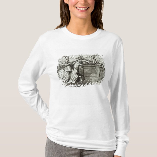 Jousting turnering i en kvadrera t-shirt (Framsida)