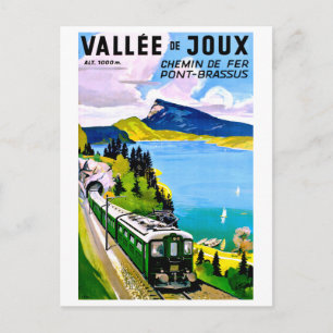 Joux dalen, bron kommer från tunneln vykort