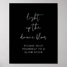 JOVI Black Light Up The Dance Floor Glow Stick Poster