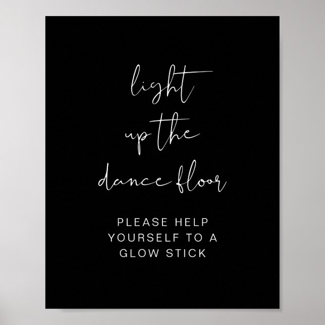 JOVI Black Light Up The Dance Floor Glow Stick  Poster (Framsidan)