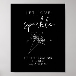 JOVI Edgy Black Bröllop-miniatyrdiagram - Poster a