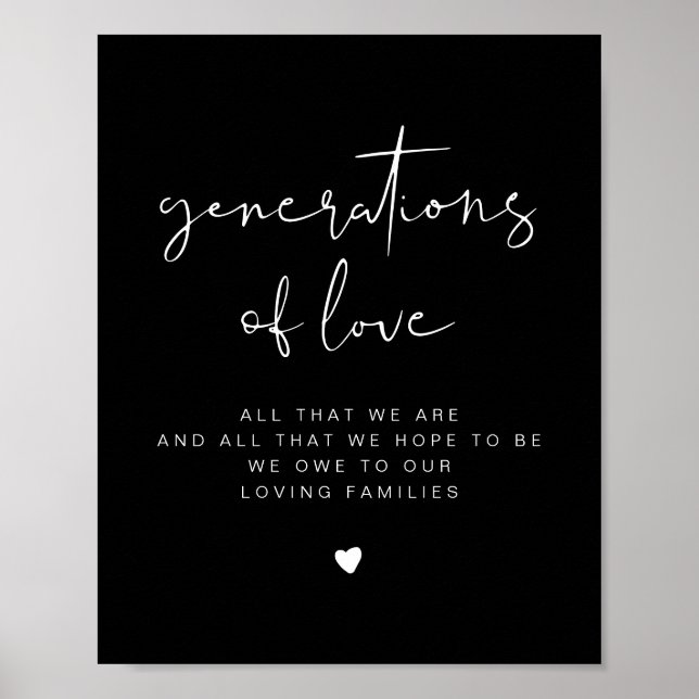 JOVI Edgy Black Generation i Kärlek Bröllop-signal Poster (Framsidan)