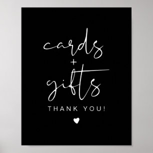 JOVI Edgy Black Modern Cards & Gifts-signatur Poster