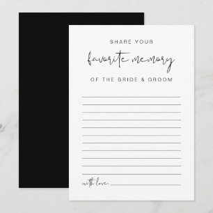 JOVI Edgy Black Modern Favorit Minnesspel Inbjudningar