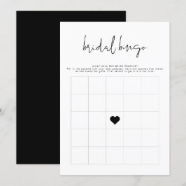 JOVI Edgy Black Modern Shower Bingo Game Inbjudningar