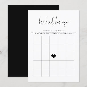 JOVI Edgy Black Modern Shower Bingo Game Inbjudningar