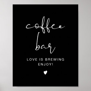 JOVI Edgy Modern Coffee Pub Bord-tecken Poster