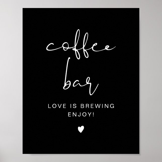 JOVI Edgy Modern Coffee Pub Bord-tecken Poster (Framsidan)