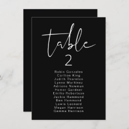 JOVI Edgy svart, modernt Bord-platskort Inbjudningar