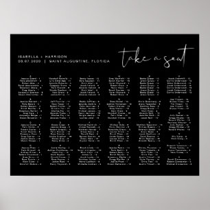 JOVI Svart Edgy, modernt, minimalistiskt sittdiagr Poster