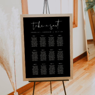 JOVI Svart Edgy, modernt, minimalistiskt sittdiagr Poster