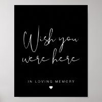 JOVI Svart Edgy Wish You Were Skylt