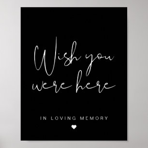 JOVI Svart Edgy Wish You Were Skylt