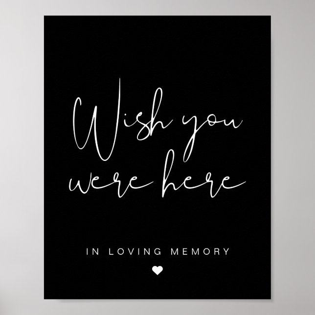JOVI Svart Edgy Wish You Were Skylt (Framsidan)