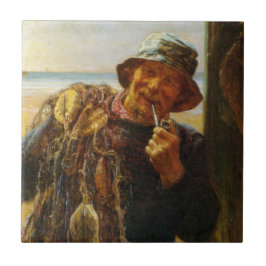 Jovial Fisherman (av Frederick Morgan) Kakelplatta