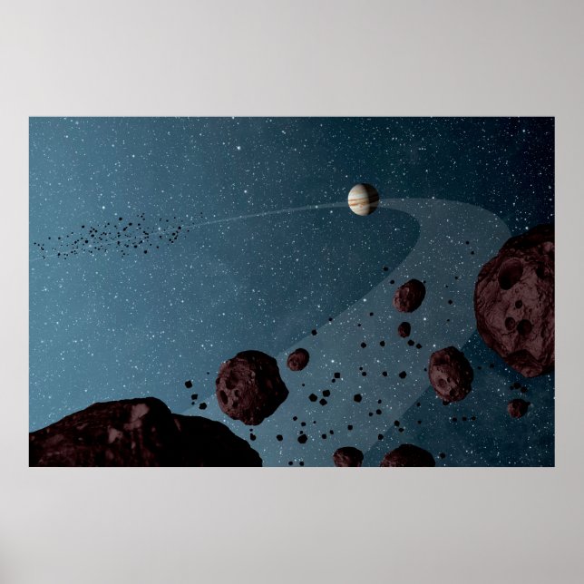 Jovian Trojans Asteroids. Poster (Framsidan)