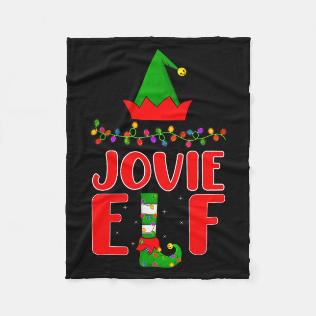 Jovie Elf Matching Family Lighting Christmas  Fleecefilt (Framsidan)