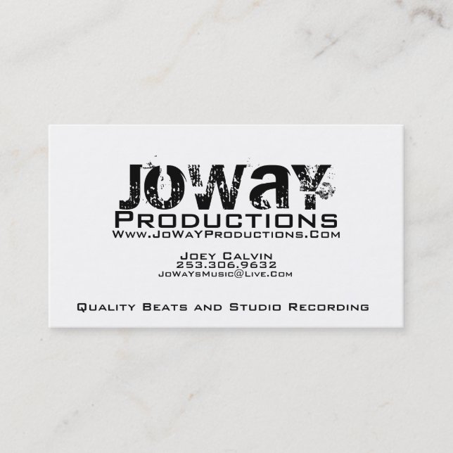 JoWaY produktionvisitkort Visitkort (Framsida)