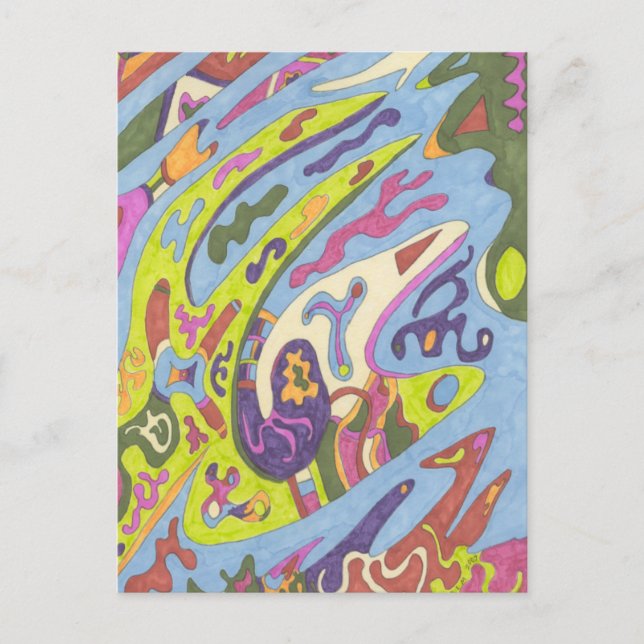 Joy, abstrakt vykort (Framsida)