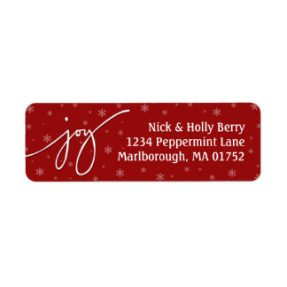 Joy Address Label Returadress Etikett