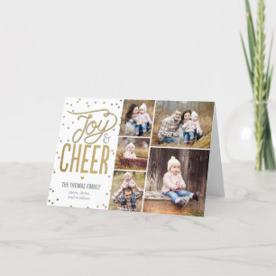 Joy and Cheer Helgdag Photo Greeting Card Helgkort