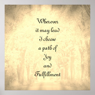 Joy and Fulfillment Poster