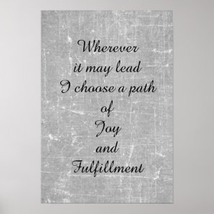 "Joy and fulment"-dikt poster. Poster