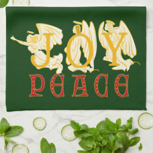 Joy and Peace Änglar Kitchen Towel Kökshandduk