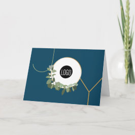 Joy Anpassad logotyp Glad helg blå företags-