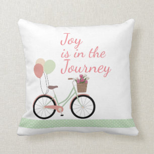 "Joy är i Grönt-/Rosa-cykeln" Kudde