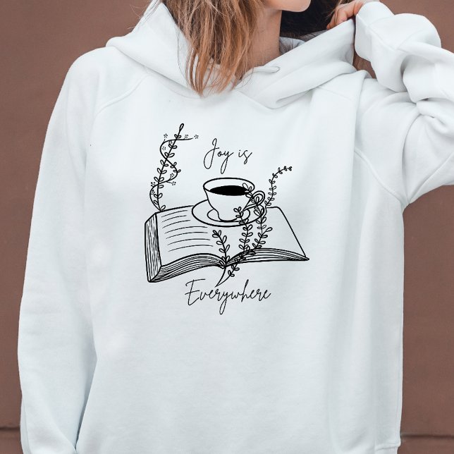 Joy är överallt kaffe och Bok T Shirt (Skapare uppladdad)