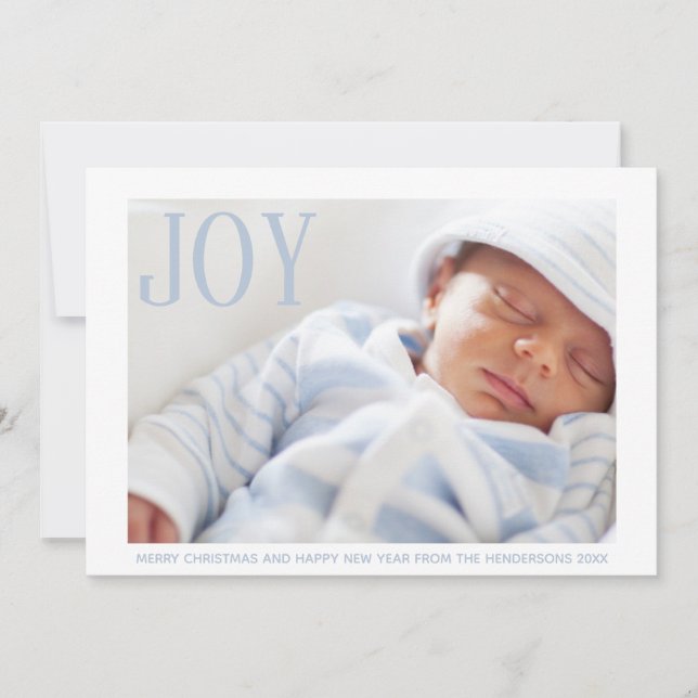 Joy Baby Photo Notice Första julen (Framsida)