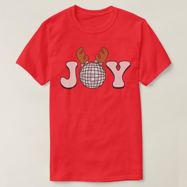 Joy Bauble Reindeer Snö Groovy Family jul P T Shirt (Design framsida)