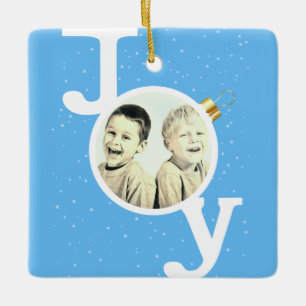 Joy bauble text om himlar blå jul-Helgdag Julgransprydnad Keramik