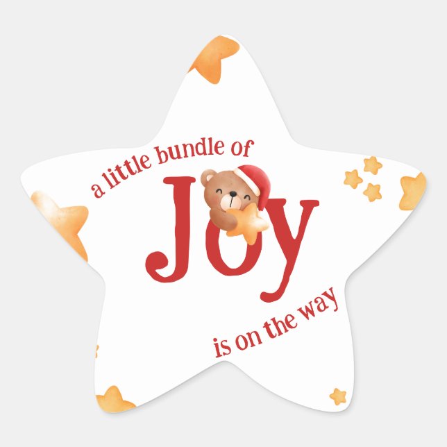 Joy Bear-klanen Stjärnformat Klistermärke (Framsida)