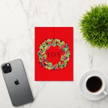 Joy Berry Krans Livlig vikbar folie Högtidskort