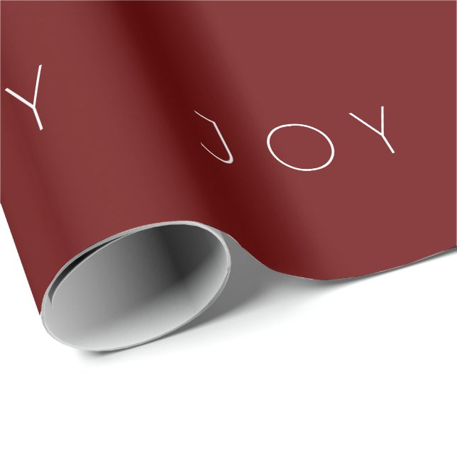 Joy Berry Modern Minimalist Typography Mönster Presentpapper (Rullad Hörn)