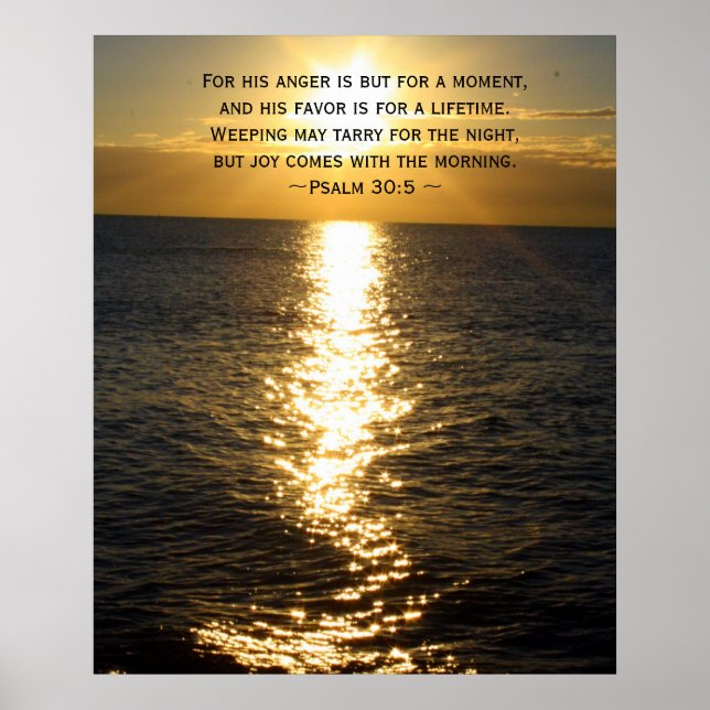 Joy Bible Verse Christian Sunrise, citat Poster (Framsidan)