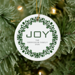 Joy Blommigt, Namn Photo, julkransfamiljen Julgransprydnad Keramik