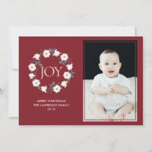 Joy Blommigt Wandey  Burgundy Julfoto