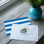 Joy Blue Coastal jul Beach Seashell Photo<br><div class="desc">Vem behöver snöflingor när du har sjöslangar? Fånga en coola nautisk avslappnad och kustvib den här helgdag till havs med vår kustnära havsbotteninspirerade helgdag julsamling. Vi har handmålat vackra havsbottnar med vattenfärg i stänk av kustblå, rosig rosa, sandig vit, teals och persikofärgade skuggor för att skapa en lugn kustlevande vibe...</div>