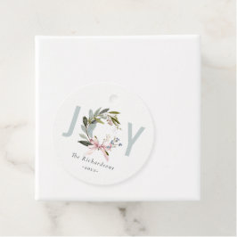 Joy Blue Grönt Vinterjul - andedräkt Gåvor Etiketter